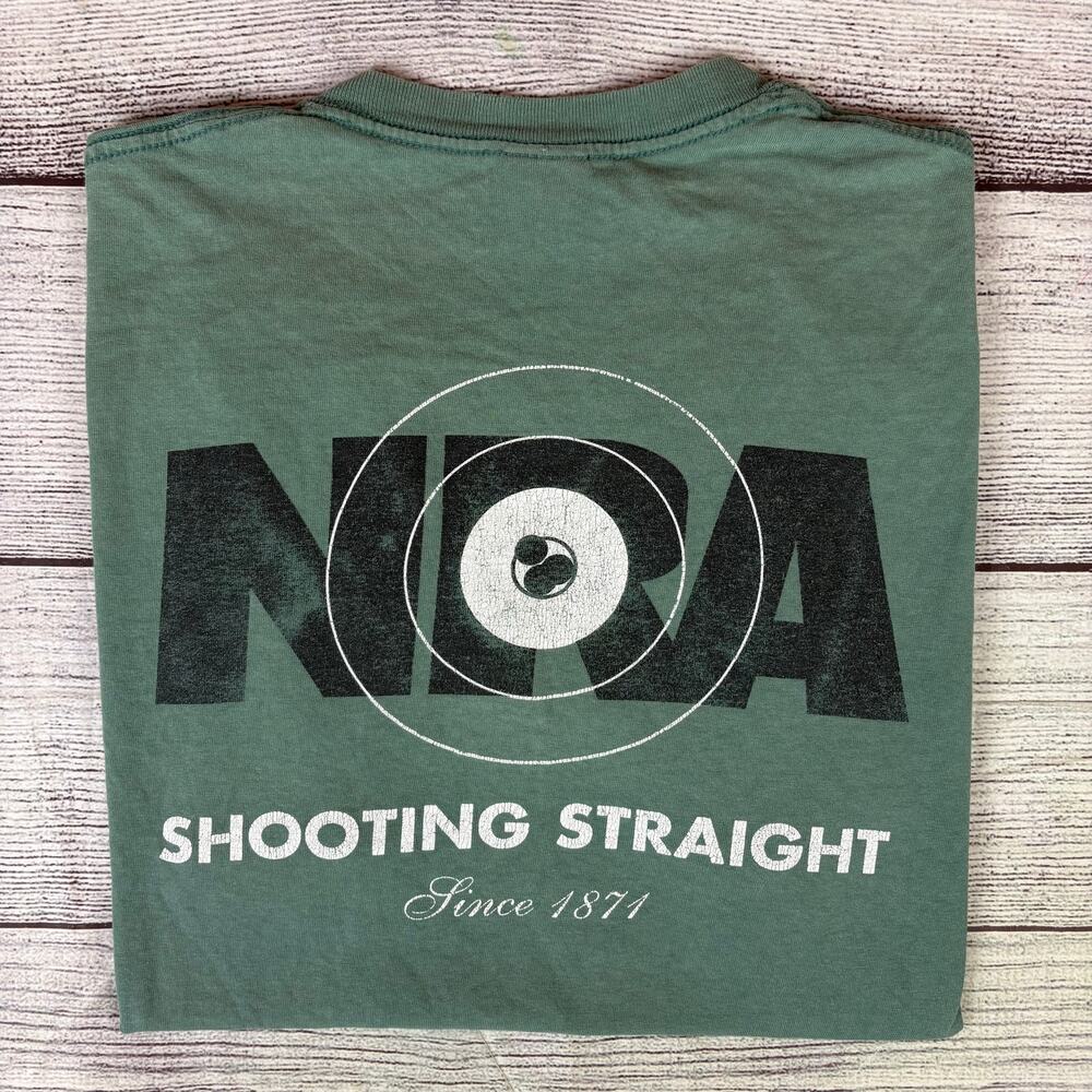 Vintage National Rifle Association NRA Shooting Straight Since 1871 T-shirt